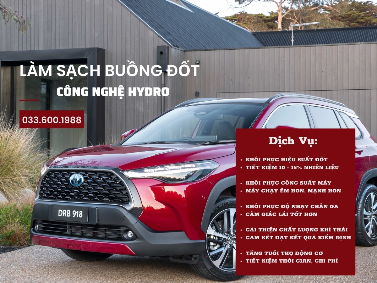 Vệ sinh buồng đốt bằng khí Hydro cho xe Toyota