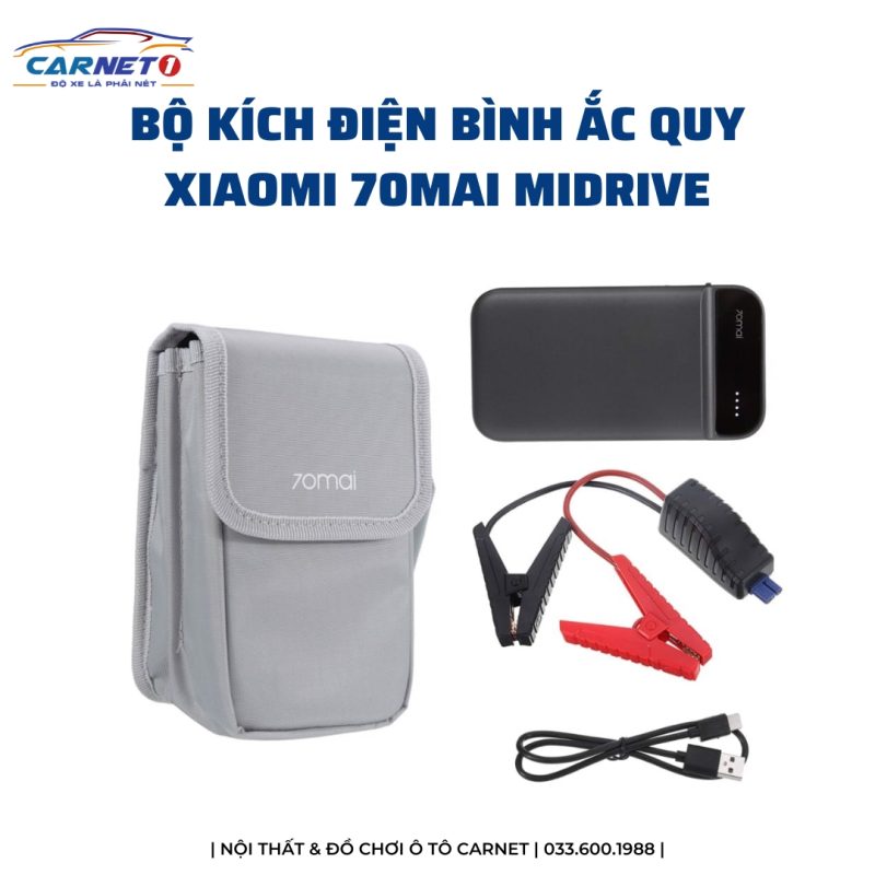Bộ kích điện bình ắc quy xe ô tô Xiaomi 70mai - Ảnh 2